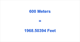 600m to feet